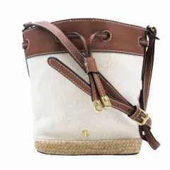 ラルフローレン Lauren Ralph Lauren ミニ Debby キャンバス 巾着 カバン ショルダー バッグ タッセル レディース ur356 【中古】