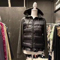 ＠　ラーモワールドゥリュクス  larmoiredeluxe　ダウン　切り替え　フリル　パーカー　DOWN　jacket　ジャケット　outer　アウター　ジップアップ　ねずみ色　お呼ばれ　デート　オフィスカジュアル　食事会のサムネイル