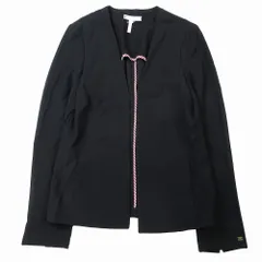 トミーヒルフィガー Tommy Hilfiger ノーカラー ジャケット ブレザー アウター 上着 ブルゾン 4 ブラック レディース ur20 【中古】