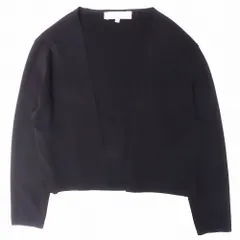 M-PREMIER COUTURE エムプルミエ ニット カーディガン ボレロ ジャケット 羽織り 七分袖 サイズ36 S ブラック 黒 レディース 【中古】