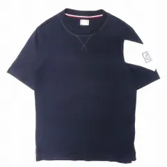 MONCLER GAMME BLEU モンクレール ガムブルー Tシャツ カットソー 半袖 リブ ガゼット ロゴ ワッペン刺繍 M ネイビー メンズ 【中古】