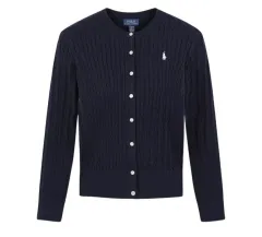 ポロラルフローレン ガールズ ケーブル カーディガン ネイビー M