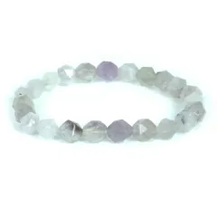 ラベンダーアメジスト【ダイヤカット】8mm 数珠 天然石 ブレスレット パワーストーン ブレス お守り 選べるサイズ