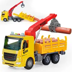 【迅速発送】トラック おもちゃ クレーン車 はたらく車 建設車両 収納車 働く車 LEDライト付き エンジニアリングおもちゃ 車両プレイ 作業車セット 工事車 工事カー ミニカー 車 頑丈 コレクション 子供向け 男の子 女の子 誕生日 クリスマス プレゼ 1