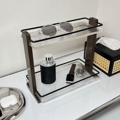 ブラックウォールナット&ステンレス メカニカルティッシュボックス
