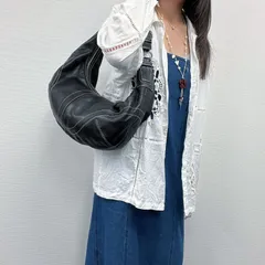 【中古】COACH コーチ クロワッサン ショルダーバッグ 肩掛け ブラック レザー ヴィンテージ レディース【中古美品】HIBUOCHI VINTAGE