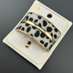 【新品】定価1650円 ヘアアクセサリー ポニーフック ヘアカフス ホワイト×ブラック 可愛い◆