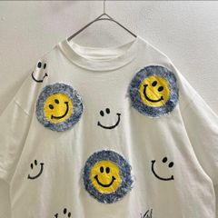 KAPITAL 藍染絞りスマイリーニコちゃんフェイス 長袖カットソー - メルカリ