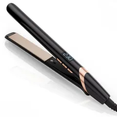 ヘアアイロン ストレート【極上美髪＆史上初・AIスマート温度制御＆美容師監修＆3億高濃度マイナスイオン】瞬間水分蒸発しない 保湿 ヘアアイロン2way 5段階温度調節 150℃?230℃ 急速加熱 25mmストレート&カール ふんわり 海外対 fdc51450