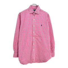 Polo by Ralph Lauren ポロ ラルフローレン 長袖シャツ ギンガムチェック ピンク(メンズ 15 1/2)中古 古着 U9705