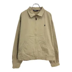 90年代 Polo by Ralph Lauren ポロ ラルフローレン スイングトップ ベージュ(メンズ XL)中古 古着 U9760