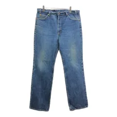 90年代 USA製 Levi's リーバイス 517 デニムパンツ 大きいサイズ オレンジタブ ブルー(メンズ W40 L34)中古 古着 U9762