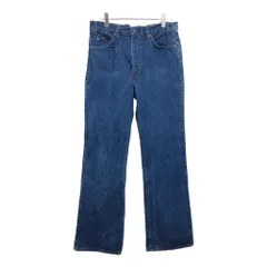 80年代 USA製 Levi's リーバイス ブーツカット 517 デニムパンツ オレンジタブ ブルー(メンズ W36 L34)中古 古着 U9789