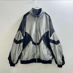 .USA ヴィンテージ アメリカ ナイロンジャケット シルバー 90s ブルゾン