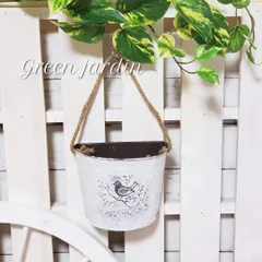 壁掛けプランター ハンギングポット インテリア雑貨 ガーデニング グリーンポット 小鳥デザイン ブリキ風 造花 観葉植物用 北欧風 ナチュラル雑貨