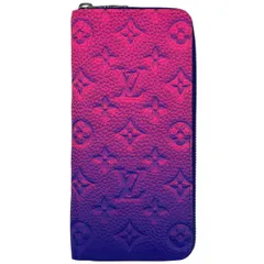 ルイ・ヴィトン Louis Vuitton ジッピーウォレット ヴェルティカルNM ネオンカラー グラデーション 長財布 レザー ピンク ブルー M81243 メンズ 【中古】