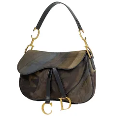 クリスチャンディオール Christian Dior サドルバッグ ハンドバッグ ワンショルダー ショルダーバッグ ナイロン ブラウン レディース 【中古】