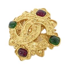 レア:CHANEL シャネル ヴィンテージ コルヌコピア ブローチ フランス製 