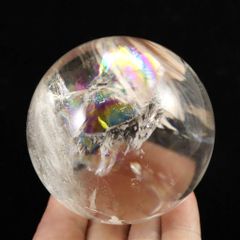 スフィア レインボークォーツ 水晶 虹色 台座付き - メルカリ