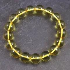 天然琥珀 バルティックアンバー 虫入り　アンバー  12mm玉ブレスレット 16.75g 【榎本通商49411】