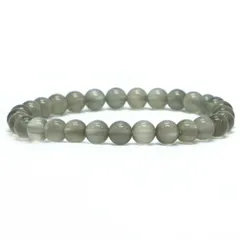 ムーンストーン（グレイ）【丸玉】6mm 数珠 天然石 ブレスレット パワーストーン ブレス お守り 選べるサイズ