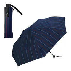Wpc. 耐風 折りたたみ傘 [コンパクト] WIND RESISTANCE FOLDING チャコールシングルライン ミニ 雨傘 65cm 《UVカット・晴雨兼用》 26m/s 風に強い シンプル 無地 レディース メンズ  [ストライプ] [折りたたみ傘]