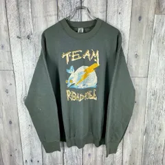 OLD FRUIT OF THE LOOM 90s  フルーツオブザルーム TEAM ROAD KILL プリント スウェット スエット トレーナー メンズ L サイズ