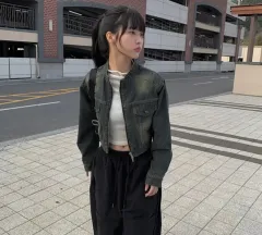 新品) エイブリー ノーブランド エニワンモア デニムジャケット ウォッシュ デニム ジャケット 服