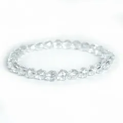 水晶 クリスタル【ダイヤカット】6ｍｍ 数珠 天然石 ブレスレット パワーストーン ブレス お守り 選べるサイズ