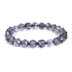 アメジスト ライトカラー【ダイヤカット】8mm 数珠 天然石 ブレスレット パワーストーン ブレス お守り 選べるサイズ