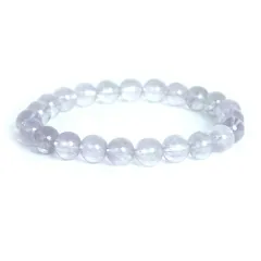 ラベンダーアメジストAAクリア【丸玉】8ｍｍ 数珠 天然石 ブレスレット パワーストーン ブレス お守り 選べるサイズ