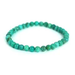 ターコイズ トルコ石【丸玉】4mm 数珠 天然石 ブレスレット パワーストーン ブレス お守り 選べるサイズ