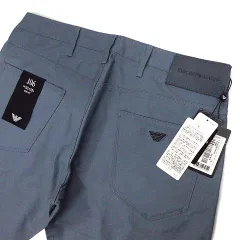 未使用品 エンポリオアルマーニ EMPORIO ARMANI J06 スリムフィット 5P ストレッチ チノパンツ メタルイーグル 33 スモーキーブルーのサムネイル