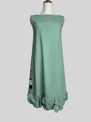 新品同様★★FOXEY/フォクシーニューヨーク スプラッシュヘムドレス ワンピース 38エメラルドグリーン