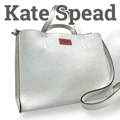 【美品】KateSpead ケイトスペード　サッチェル　ショルダーバッグ  斜め掛け　ハンドバッグ　2way ホワイト　ピンク　シボ側　レザー　本革　お出かけ　普段使い　日常使い　通勤　通学　おしゃれ　カバン　鞄　人気バッグ　おしゃれバッグ　ブランド