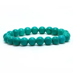 ターコイズ トルコ石【丸玉】8mm 数珠 天然石 ブレスレット パワーストーン ブレス お守り 選べるサイズ