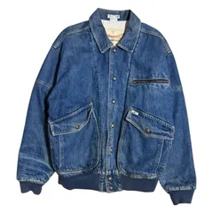 《人気・良シルエット》GUESS JEANS デニム ボンバージャケット 古着 ヴィンテージ刺繍 ゆるだぼ