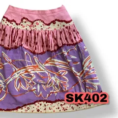 yuki torii(ユキ トリイ) フローラル柄 スカート　マルチカラー色 40サイズ レディーススカート　管理SK402