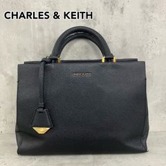 CHARLES & KEITH ハンドバッグ ジオメトリック シティ 金具 合皮 