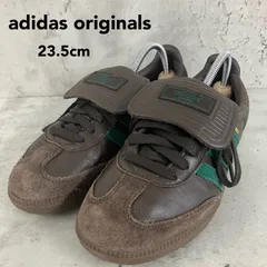 【23.5cm】希少 レア adidas SAMBA OG アディダス サンバ 茶/緑 ブラウン レザー インドアサッカー クラシック 美品 中古 ★ ■■