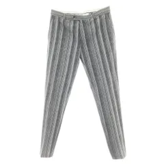 【新品】チルコロ1901 CIRCOLO 1901 ジャージーコットン カジュアルスラックスパンツ グレーxホワイト【サイズ48】【メンズ】