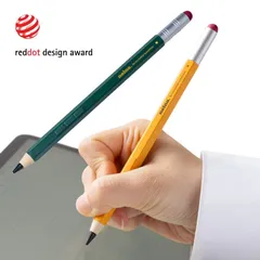 国内正規品 Nelna iPad用スタイラスペン デジタルペンシル 鉛筆デザイン 消しゴム型のタッチペン マグネット式ワイヤレス充電 ネルナ NA-P01GR NA-P01YL