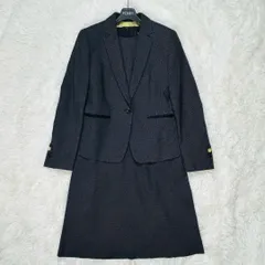 美品 PS Paul Smith ピーエスポールスミス ワンピース セットアップ ドット バーズアイ 入学式 卒業式 パーティブラック 40 Lサイズ