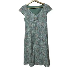 TOCCA(トッカ) ワンピース サイズ0 XS レディース - ライトグリーン×ライトピンク×マルチ Vネック/半袖/ひざ丈/花柄/刺繍