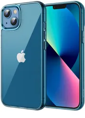 JETech iPhone13 保護ケース(6.1インチ専用) 黄ばみなし 衝撃吸収 バンパーカバー 傷つけ防止 クリアバック (ブルー)