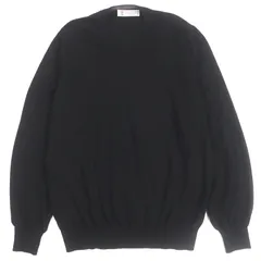 美品▼Brunello Cucinelli ブルネロクチネリ ウール カシミヤ Vネック プルオーバー ニットセーター ブラック 50 イタリア製 メンズ