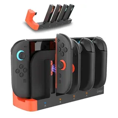 Switch 2 ジョイコン用 充電器【2025新登場】PhyiFlbey ニンテンドースイッチ2 用 4in1 収納 一体型 Joy Con用 コントローラーチャージャー Switch 2 充電スタンド 取付簡単 省スペース ジョイコン右/左 LED指示 1