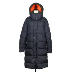 美品 21AW MONCLER モンクレール HAREL リバーシブル ダウンコート ロングダウンジャケット 1 ネイビー カーキ メンズ 古着 中古 USED