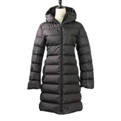 美品 22AW MONCLER モンクレール DOMBES ベルト付き フーディ ダウンコート サイズ00 H20931C00046 539ZD ブラック レディース 古着 中古 USED