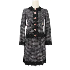 希少 DOLCE & GABBANA ローズボタン ツイードジャケット 薔薇 希少